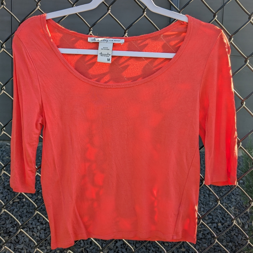 American Rag coral colored tee shirt NWOT